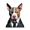 Suited dog