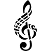 Elegant Tattoo Style Clef