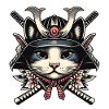 Wise Samurai Cat
