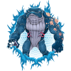 Whale Mutant With Halftone Background