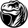 Grinning Raptor Logo Style