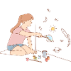 Girl meta digital art