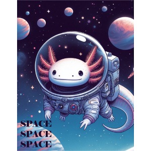 Axolotl Astronaut - Cute Axolotl Space Explorer