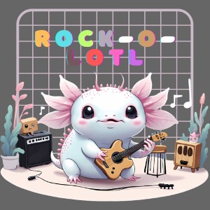 Cute Axolotl Musician: Musical Amphibian Creature