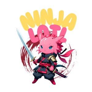 Kawaii Axolotl Ninja