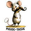 Funny Mouse Mouse-Tache