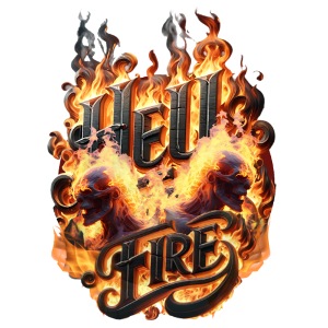 Hell Fire: Demonic Skulls Burn in Eternal Flames