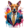 Dog in suit