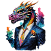 Dragon in suit
