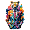 Cheetah in suit