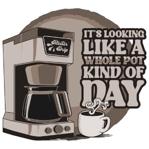 Retro Drip Coffee Maker Technical Drawing Shirt