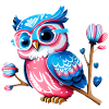 Red White and Blue Owl