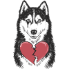 Husky Crying Broken Heart