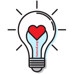 FUMCSD Heart Light Blub with White Bulb