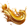 Golden Liquid Splash Art