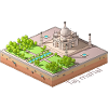 Geometric low poly Taj Mahal