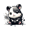 Charcoal Hip Hop Hamster