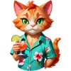 Hawaiian Casino Cat