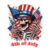 Skeleton 4th of July