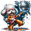 Disco Guitar Poochon dog