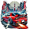Mazda RX-7 cartoonish design