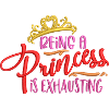Princess Exhaustion Crown Embroidered Effect
