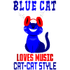 BLUE CAT LOVES MUSIC