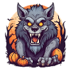 Halloween Werewolf Pumpkin
