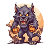 Halloween Werewolf Pumpkin
