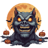 Halloween Werewolf Pumpkin