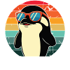 Penguin in Sunset Sunglasses