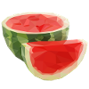 lowpoly watermelon fruit