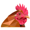 lowpoly rooster