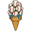 Baseball Ice Cream Cone