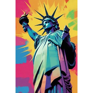 Statue of Liberty NYC Pop Art Poster Wall Art