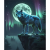 Mystical Wolf Under Moonlight