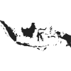 Indonesia Map in Black