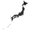 Japan Map in Black