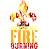 Scout Campfire Burning Design