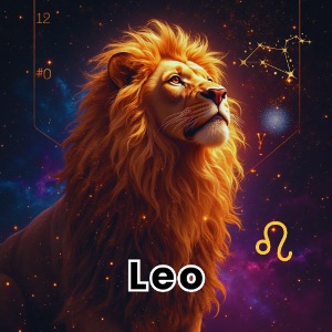 Leo zodiac designs, constellations, universe