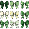 Hair bow green