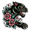 Black Panther Flash Tattoo