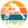 Retro Sunset BMX Rider