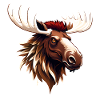 Majestic Moose Head Illustration