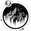 Monochrome Mountain Circle