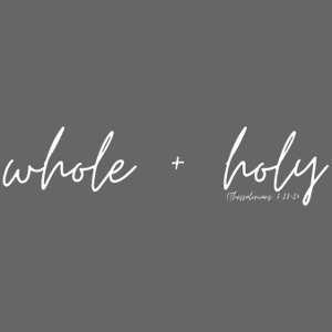 Whole + Holy Script Design -QR White