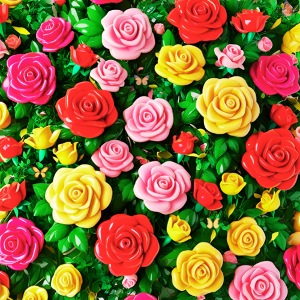 Floral print, colors in rose flowers, nature