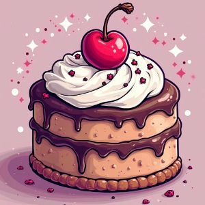Cherry‑Topped Celebration Cake Design