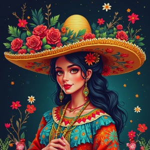 Mexican Design, Regional Mexican Charro Woman