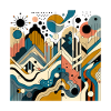 Dynamic Abstract Mountains T-Shirt